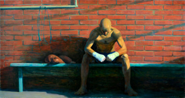 Картина под названием "Перед боем" - Евгений Уткин, Подлинное произведение искусства, Масло