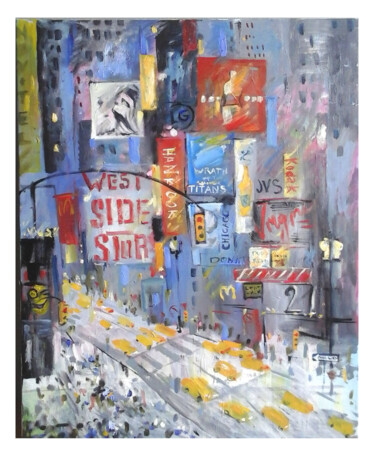 Peinture intitulée "Bruits de NewYork" par Evgeniya Ivanov, Œuvre d'art originale, Huile