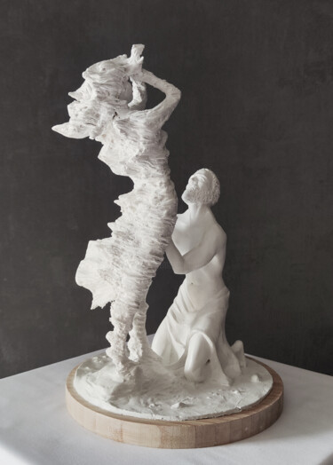 Sculpture titled "Lot's wife" by Evgeny Gitin, Original Artwork, Clay