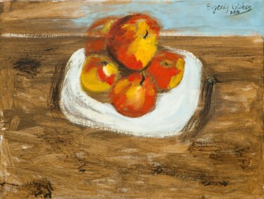 Peinture intitulée "Still life with app…" par Evgeny Globenko, Œuvre d'art originale, Huile