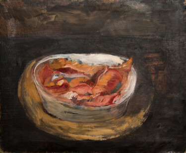 Painting titled "Turkey meat. Homage…" by Evgeny Globenko, Original Artwork, Oil