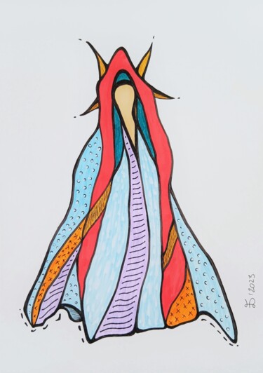 Rysunek zatytułowany „The Empress” autorstwa Ewa Dura, Oryginalna praca, Marker