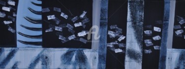Peinture intitulée "vent horizontal" par Ewa Held, Œuvre d'art originale, Huile