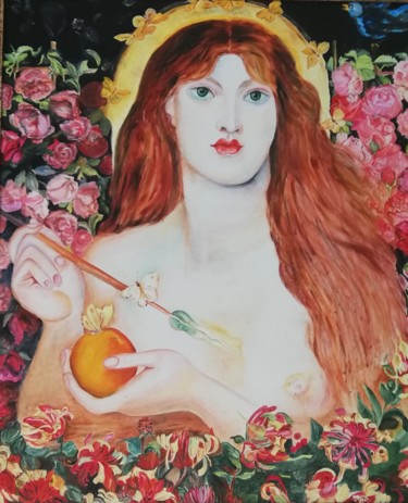 Peinture intitulée "VENUS VERTICORDIA d…" par Ewa Tourrette, Œuvre d'art originale, Huile Monté sur Châssis en bois