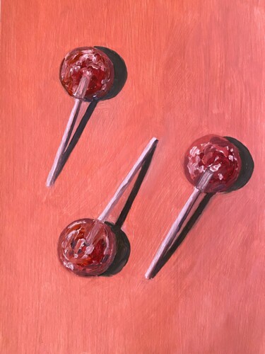 Pittura intitolato "3 LOLLIPOPS — CONTE…" da Ildar Minnegalimov (exesalle), Opera d'arte originale, Olio