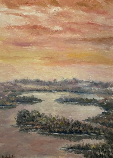 Painting titled "SUNSET — MODERN ROM…" by Ildar Minnegalimov (exesalle), Original Artwork, Oil