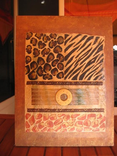 Peinture intitulée "AFRICA" par Véronique Eychenne, Œuvre d'art originale