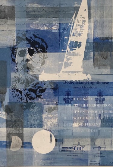 Estampas & grabados titulada "Neptun Lighthouse" por Florian Arendt, Obra de arte original, Serigrafía