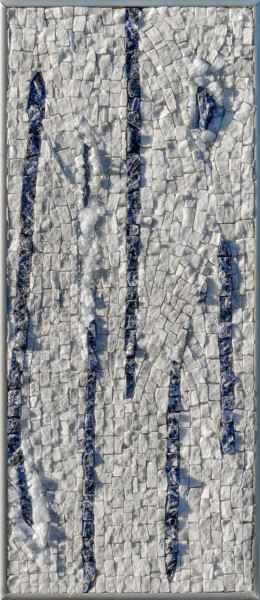 Sculpture titled "Antarctica" by Fabienne Le Pajolec Moree, Original Artwork, Mosaic Mounted on Wood Panel