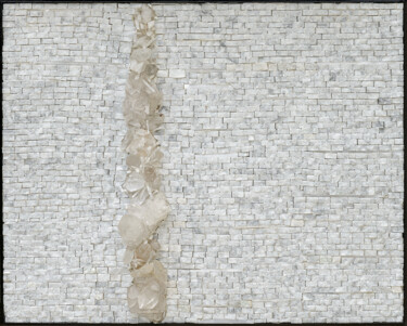 Scultura intitolato "Évanescence" da Fabienne Le Pajolec Moree, Opera d'arte originale, Mosaico Montato su Telaio per barell…