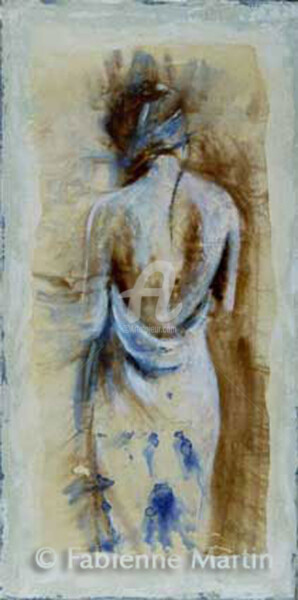 Pintura titulada "SÉRÉNITÉ" por Fabienne Martin, Obra de arte original, Témpera
