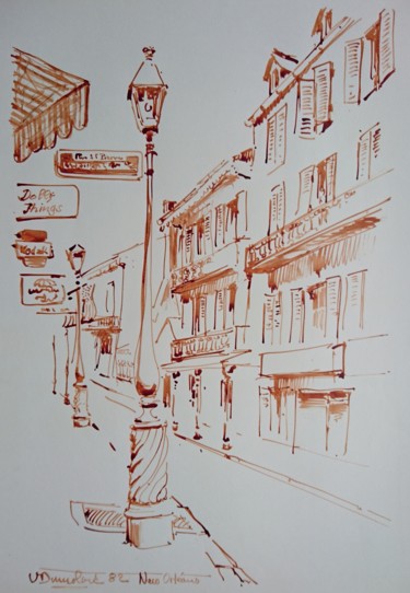 Dessin intitulée "New Orleans" par Vincent Dumolard, Œuvre d'art originale, Encre