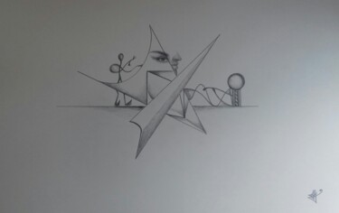 Dibujo titulada "Concreto" por Fábio Francisco Silva, Obra de arte original, Lápiz