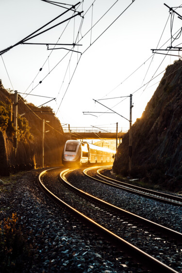 Fotografia intitolato "Train à Théoule" da Fabio Huchant, Opera d'arte originale, Fotografia non manipolata