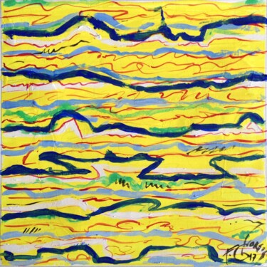 "Flusso su giallo" başlıklı Tablo Fabio Giorgis tarafından, Orijinal sanat, Akrilik