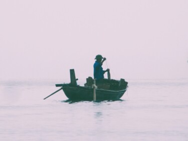 Photographie intitulée "Le pêcheur" par Fabrice Meslin (Fabzoo), Œuvre d'art originale, Photographie numérique