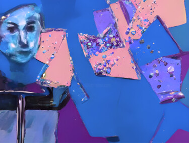 Digitale Kunst mit dem Titel "Le clown" von Fabrice Meslin (Fabzoo), Original-Kunstwerk, KI-generiertes Bild