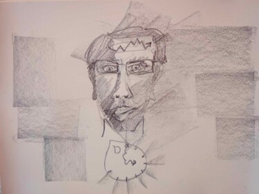 Drawing titled "Jeu de mémoire" by Fabrice Meslin (Fabzoo), Original Artwork, Graphite