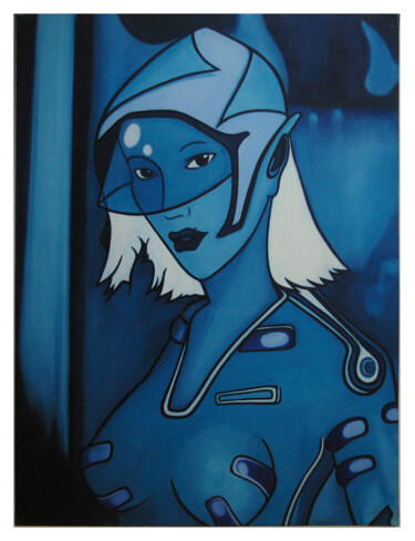 Pintura titulada "Bleu N°22" por Fabrice Vandevelde (Mr.Bleu), Obra de arte original, Oleo