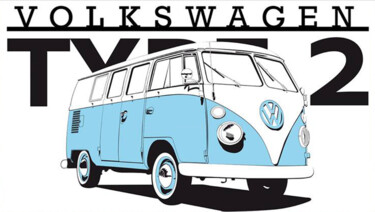 Schilderij getiteld "Volkswagen typ 2 Co…" door Fabrice Vandevelde (Mr.Bleu), Origineel Kunstwerk, Stencil