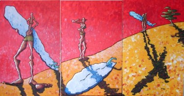 Peinture intitulée "Les Trois Grâces" par Fabrice Réhel, Œuvre d'art originale