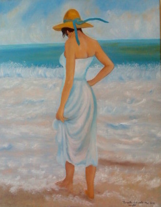 Painting titled "Grain de sable" by Brigitte Lauret, Original Artwork