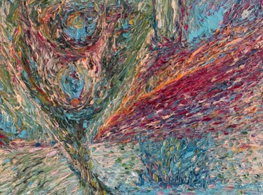 Peinture intitulée "PSYCHEDELIC LANDSCA…" par Lautir, Œuvre d'art originale, Huile