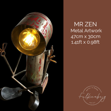 Scultura intitolato "Mr Zen" da Falkenberg, Opera d'arte originale, Metalli