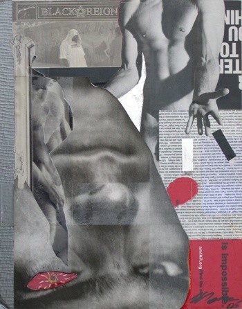 Collages titled "Mode - Black Reign" by F Allen Moss, Original Artwork