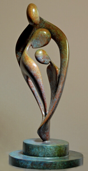Sculpture titled "Visa-Vie" by Fanjol, Original Artwork, Bronze