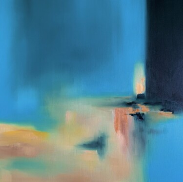 Ζωγραφική με τίτλο "Blue navy abstract…" από Farida Mulasanova, Αυθεντικά έργα τέχνης, Λάδι