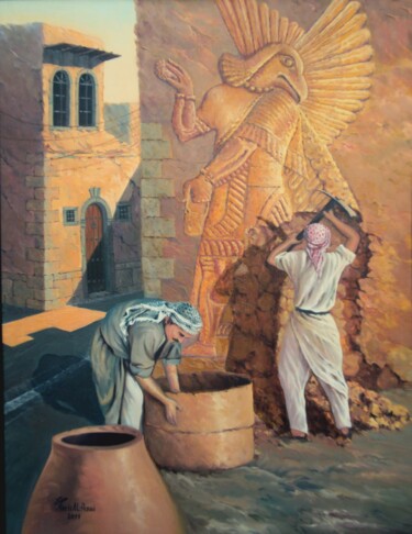 Peinture intitulée "Somartu (2)" par Faris Al-Rawi, Œuvre d'art originale, Huile