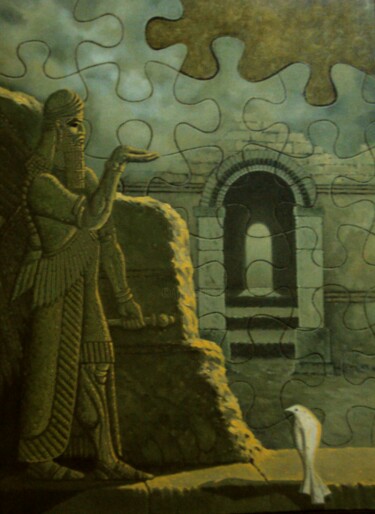 Schilderij getiteld "Trilogie Sémiramis…" door Faris Al-Rawi, Origineel Kunstwerk, Olie