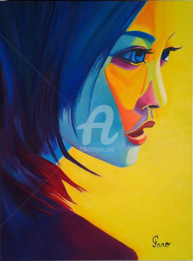 Painting titled "Natsumi" by Faro, Original Artwork, Oil