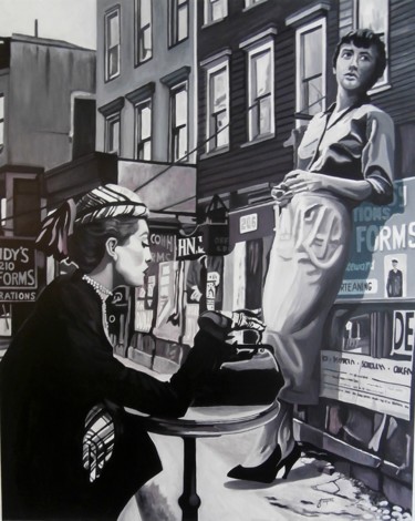 Schilderij getiteld "Coffee break" door Off Olivier Fasquel, Origineel Kunstwerk