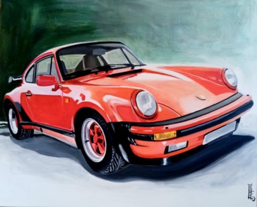 Pintura titulada "PORSCHE ROUGE" por Off Olivier Fasquel, Obra de arte original, Acrílico