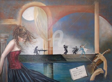 Pintura titulada "Ne me quitte pas" por Fatima Marques, Obra de arte original, Oleo