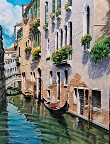 "venezia" başlıklı Tablo Fausto Dipinti tarafından, Orijinal sanat, Petrol