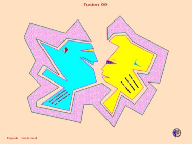 Arts numériques intitulée "fusion 09" par Eagles100, Œuvre d'art originale, Travail numérique 2D