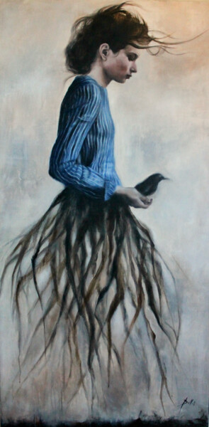 Картина под названием "Flying roots" - Federica Belloli, Подлинное произведение искусства, Акрил