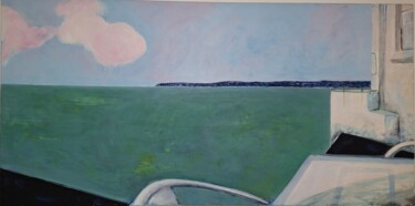 Painting titled "View from Lighthous…" by Felicia Stockdale, Original Artwork, Oil
