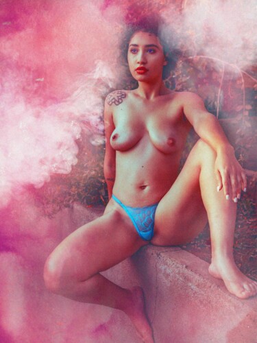 Digitale Kunst getiteld "The girl of love" door Felipe Hueb, Origineel Kunstwerk, Foto Montage