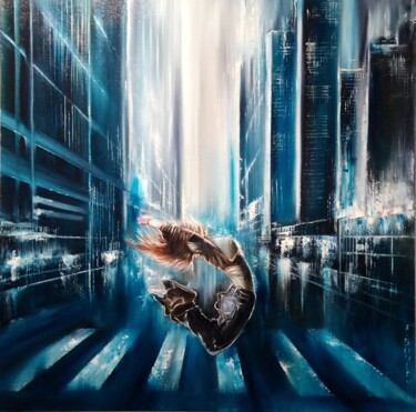 Schilderij getiteld "Street dance" door Felix Boulay, Origineel Kunstwerk, Olie