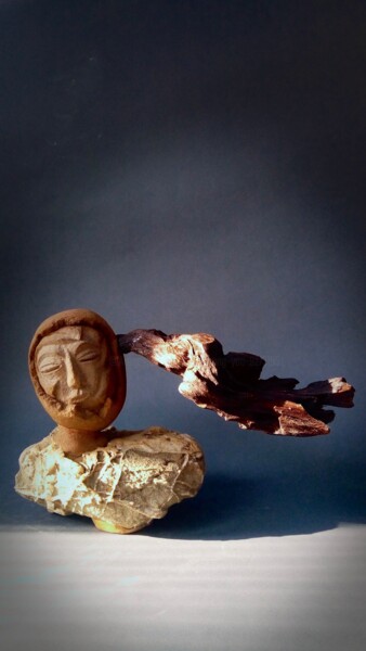 Sculpture intitulée "重生" par Fengzhonyu, Œuvre d'art originale, Pierre