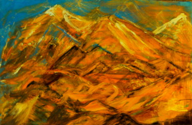 Картина под названием "Мне снились горы." - Irina Dubinina, Подлинное произведение искусства, Темпера