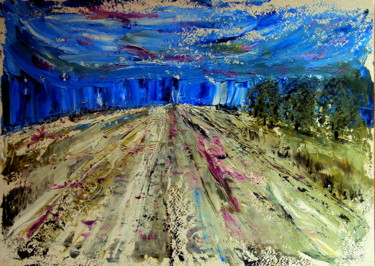 Pittura intitolato "Небо над..." da Irina Dubinina, Opera d'arte originale, Olio