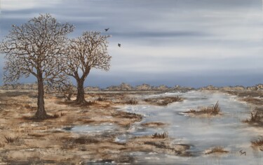 Peinture intitulée "Silencieux aride" par Feray, Œuvre d'art originale, Acrylique