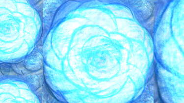 Digitale Kunst getiteld "Blue Rose" door Ferhat Korkmazcan, Origineel Kunstwerk, 2D Digital Work