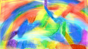 Digitale Kunst getiteld "Rainbow" door Ferhat Korkmazcan, Origineel Kunstwerk, 2D Digital Work