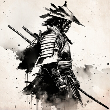 Digital Arts titled "Samurai 01" by Fernando Vieira, Original Artwork, AI generated image